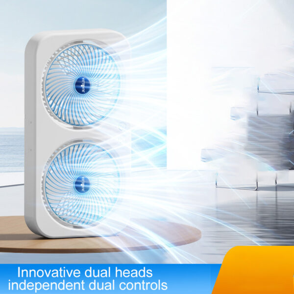 Double head USB dormitory desktop fan-Ecchuanyi - Image 4