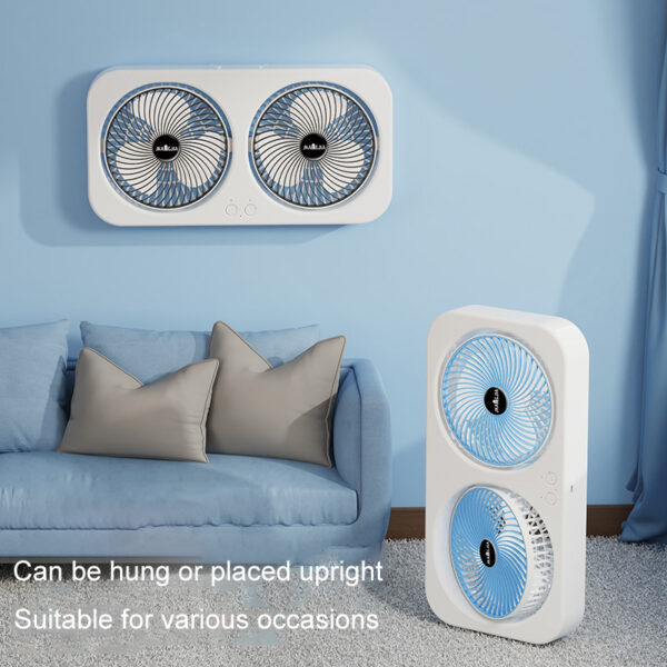 Double head USB dormitory desktop fan-Ecchuanyi - Image 6