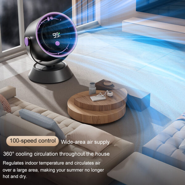 100-speed control desktop circulation fan-Ecchuanyi - Image 2
